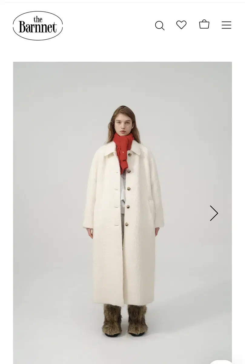 더바넷 Snow White Belted Balmacaan Coat