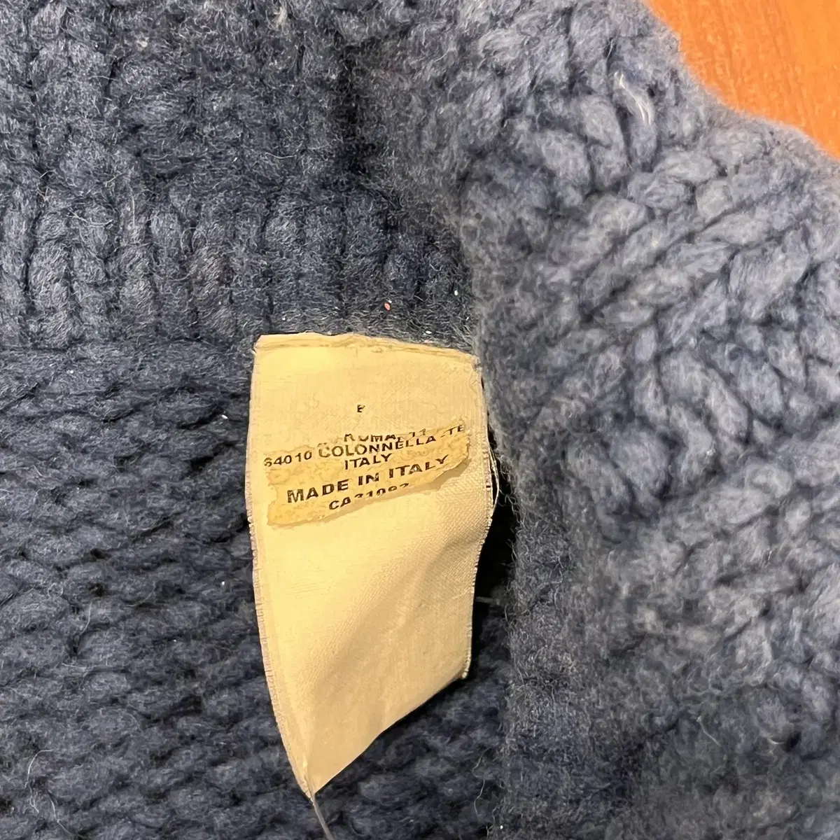 Vtg 빈티지 헤비울 코위찬 니트 집업 (made in Italy)