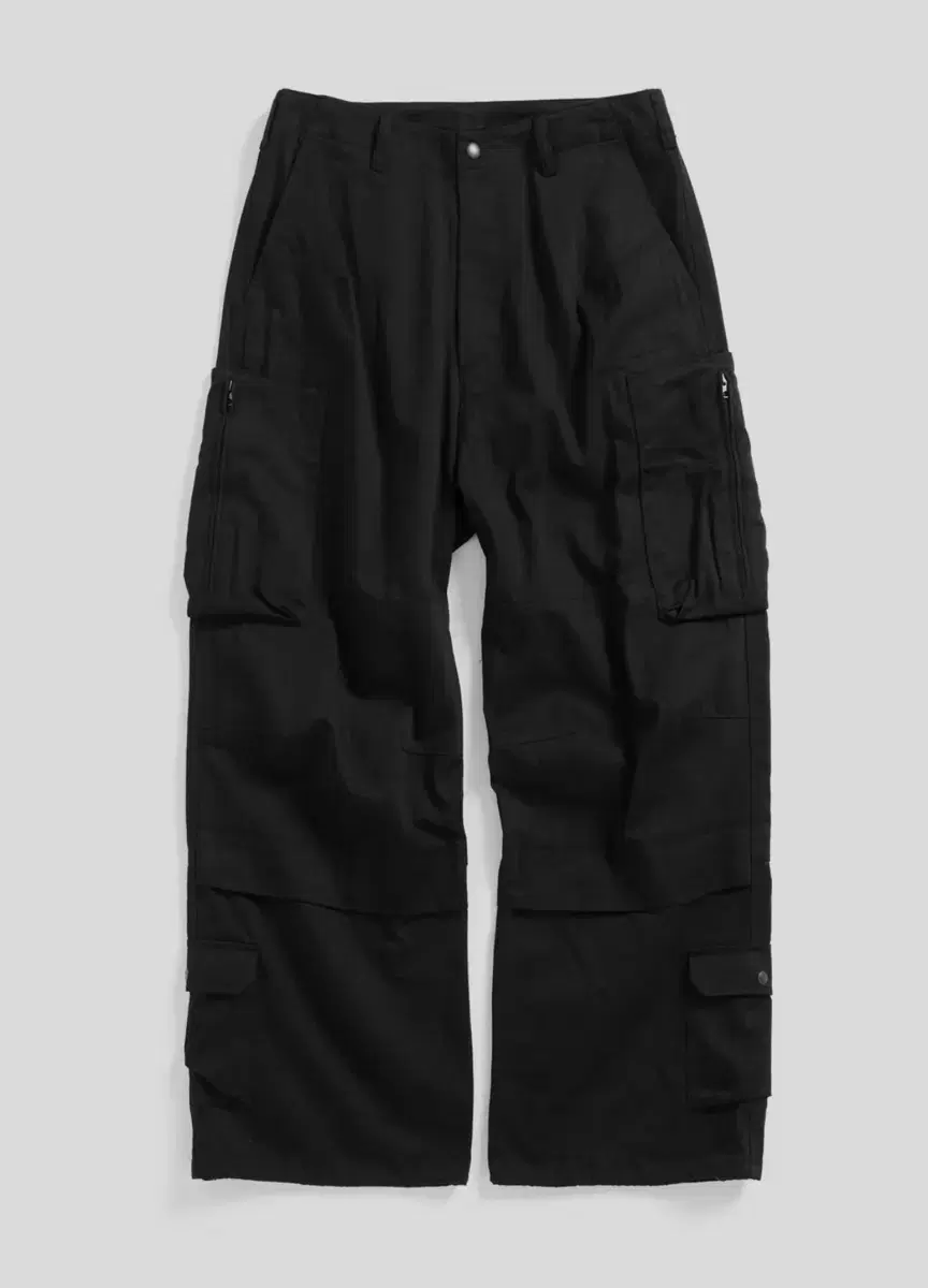 해칭룸 Zip Cargo Work Pants Black 4사이즈