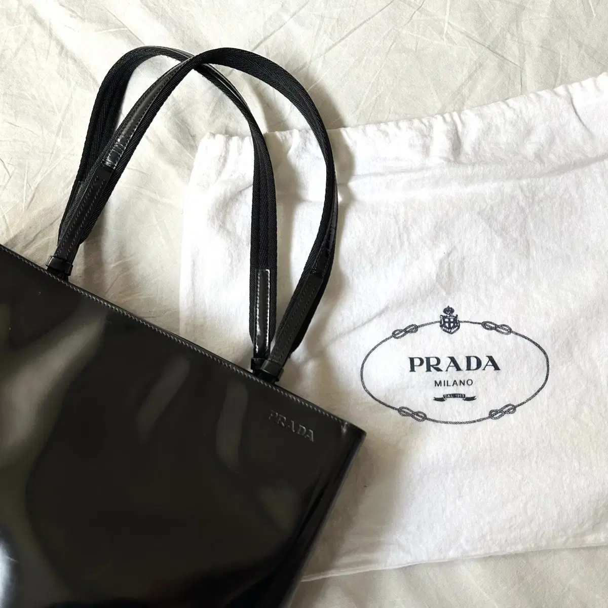 프라다 prada 로고 가죽 핸드백 숄더백