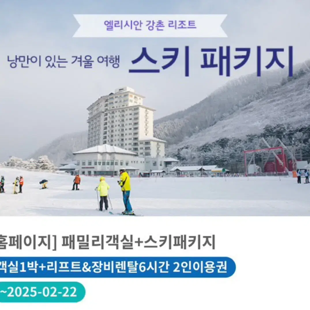 급)엘리시안 스키 패키지 1/9~1/10 양도