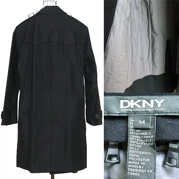 DKNY 남성 누빔안감 포함 트렌치코트 100