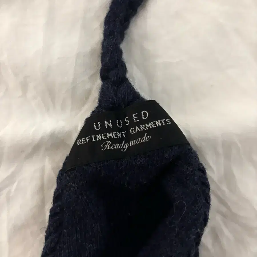 unused 언유즈드 knit earflap 니트 이어플랩