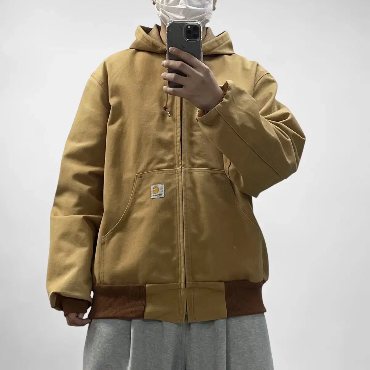 칼하트 Carhartt USA j131 액티브 자켓 브라운