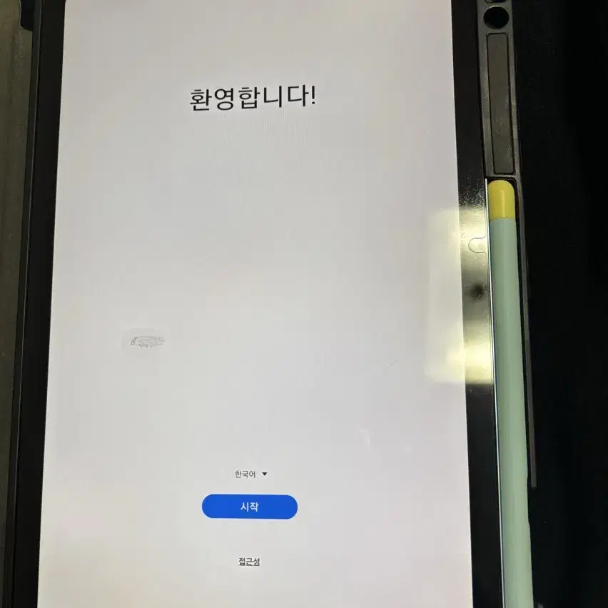 갤럭시탭s6 lite 64 와이파이 블루 s펜+정품 자석 케이스