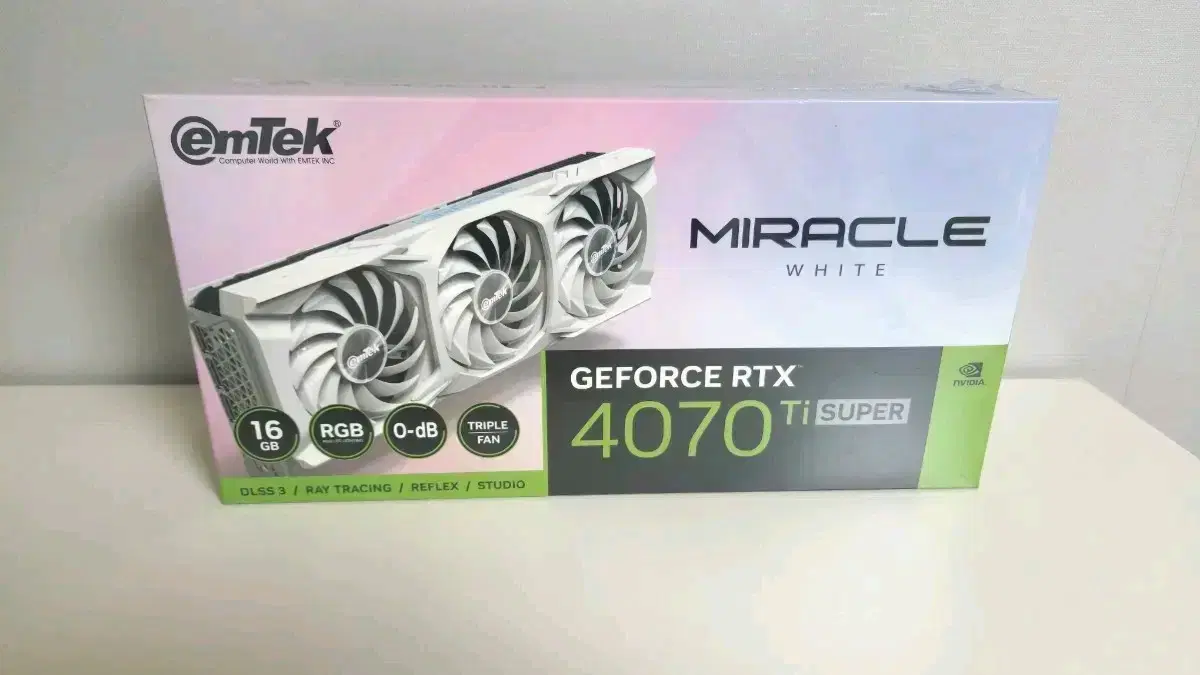 (미개봉) 이엠텍 RTX 4070 Ti SUPER D6X 16GB