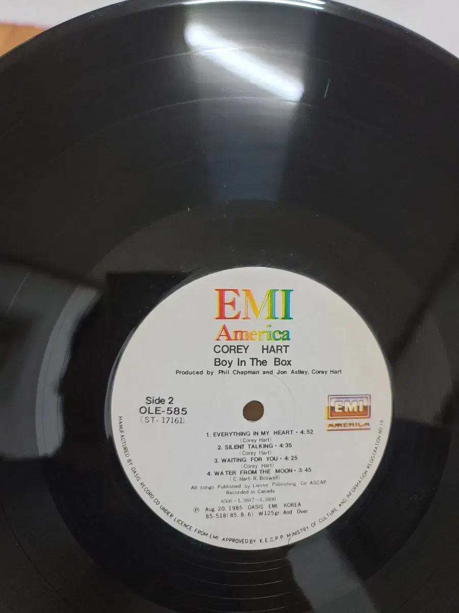 COREY HART.Barry Manilow lp 알판만