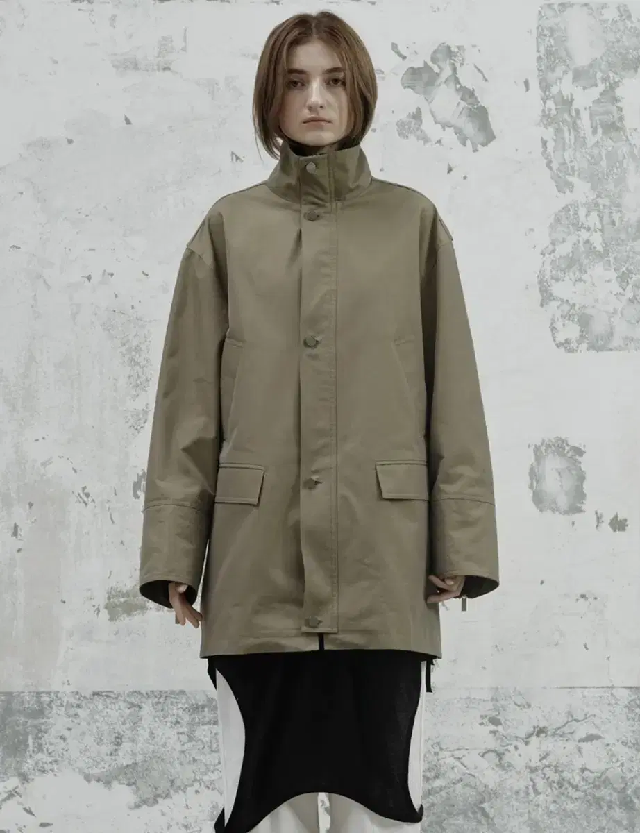 세릭 waxed half jacket -khaki