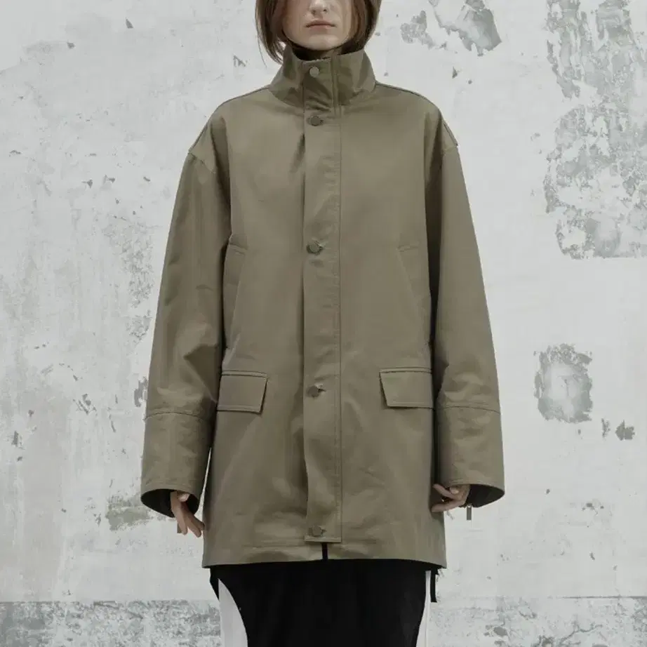 세릭 waxed half jacket -khaki