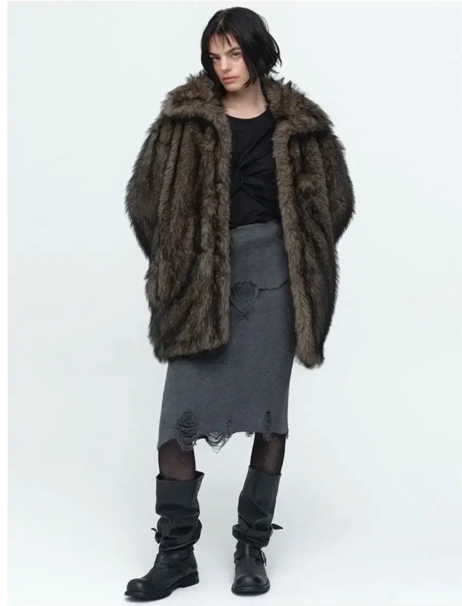 New)Milloman Fur Jacket Buckle Long Hair Fur [m]