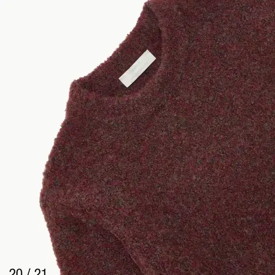 아모멘토 MIX BOUCLE CROP KNIT - RED