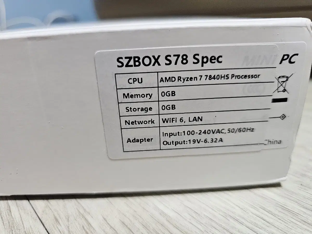 SZBOX S78 AMD 7840HS 미니PC 16GB 512GB