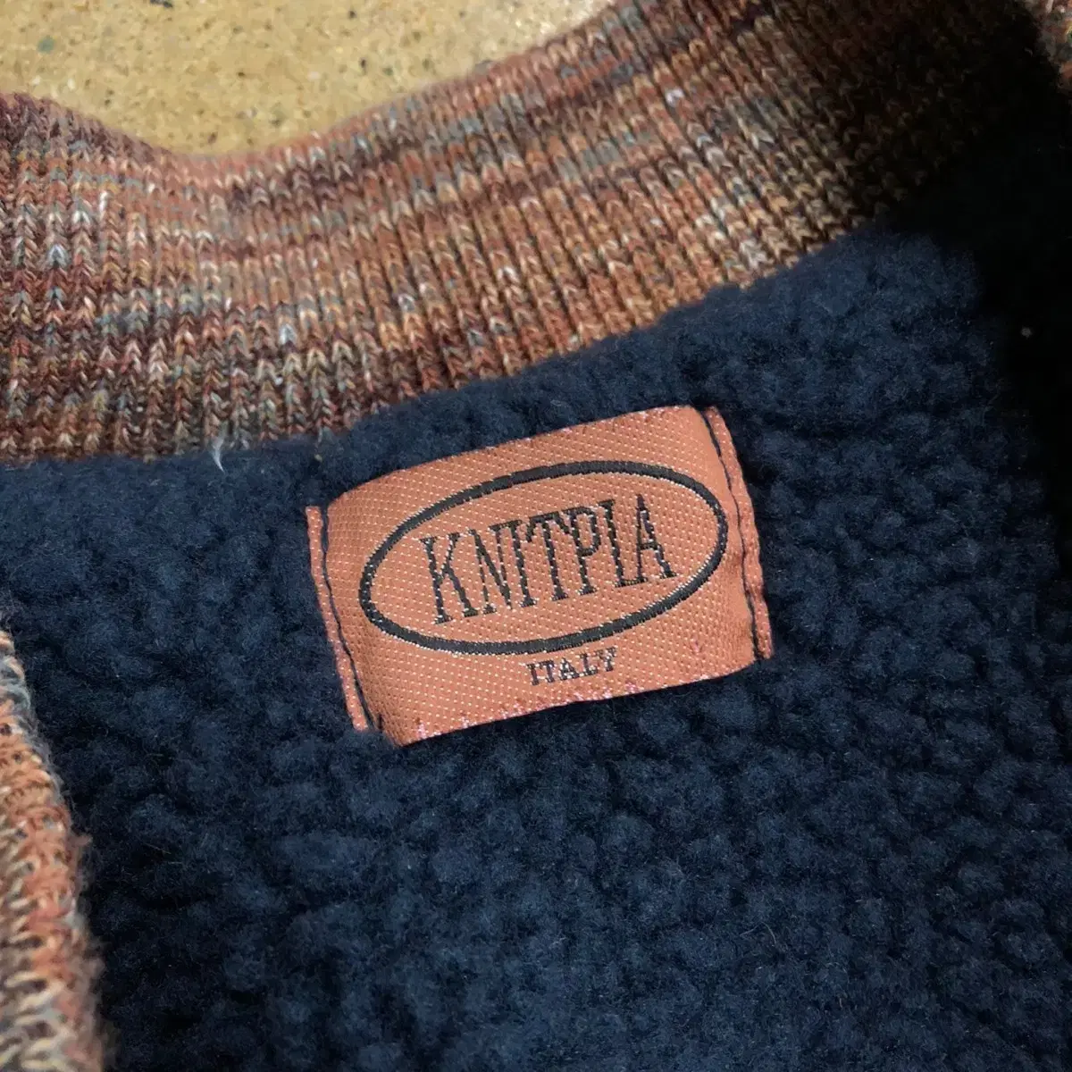 [ 정품 ] KNITPIA 빈티지 케이블 니트 헤비 집업