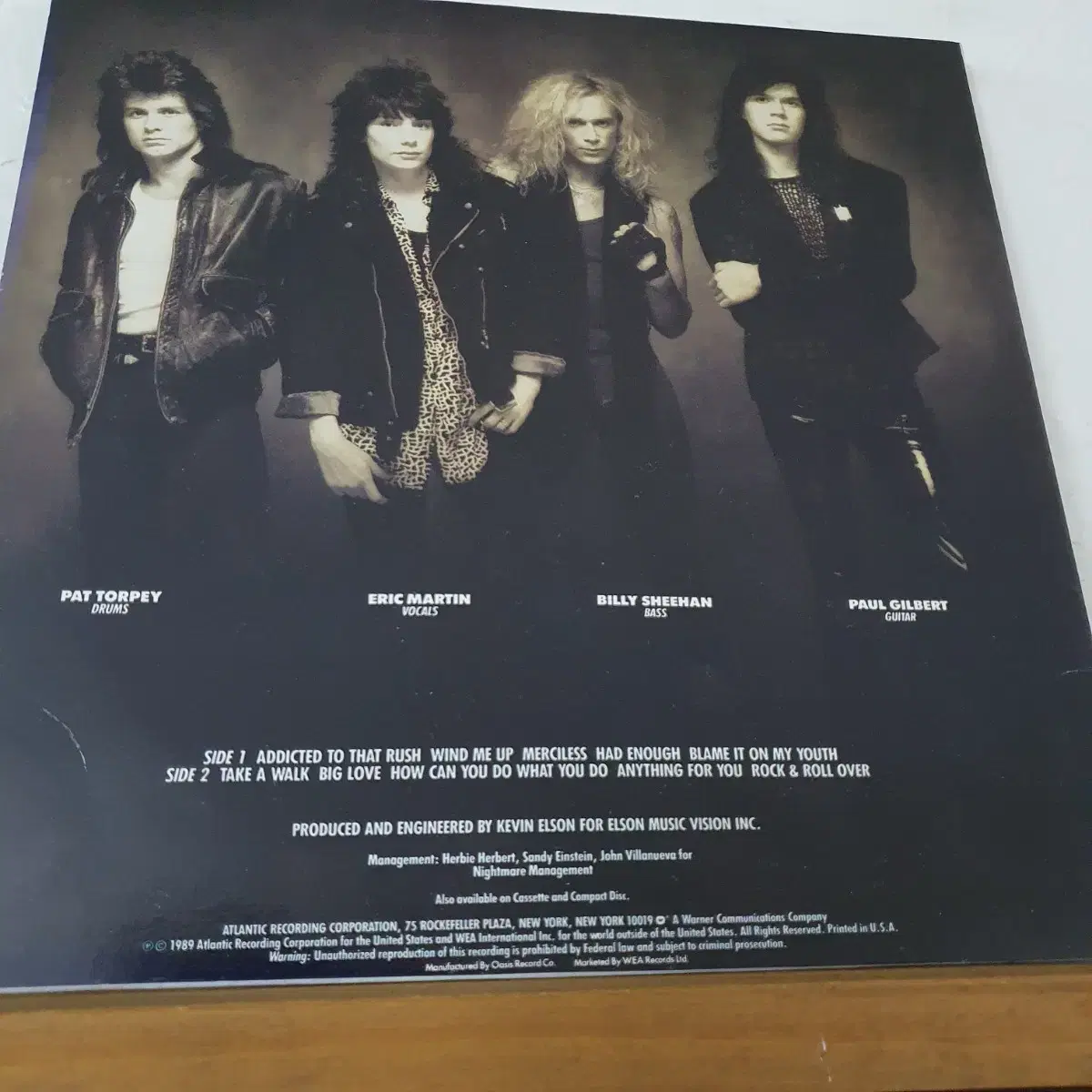 MR. BIG  미스터빅 LP  1989