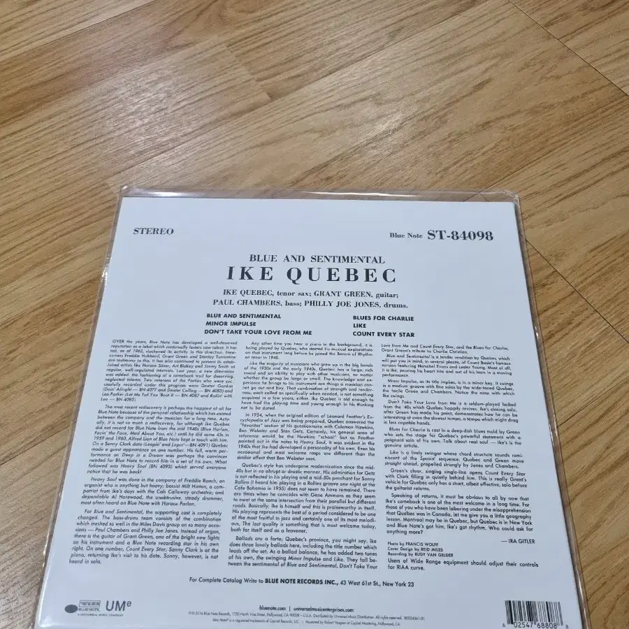 택포)Ike Quebec LP 개봉반