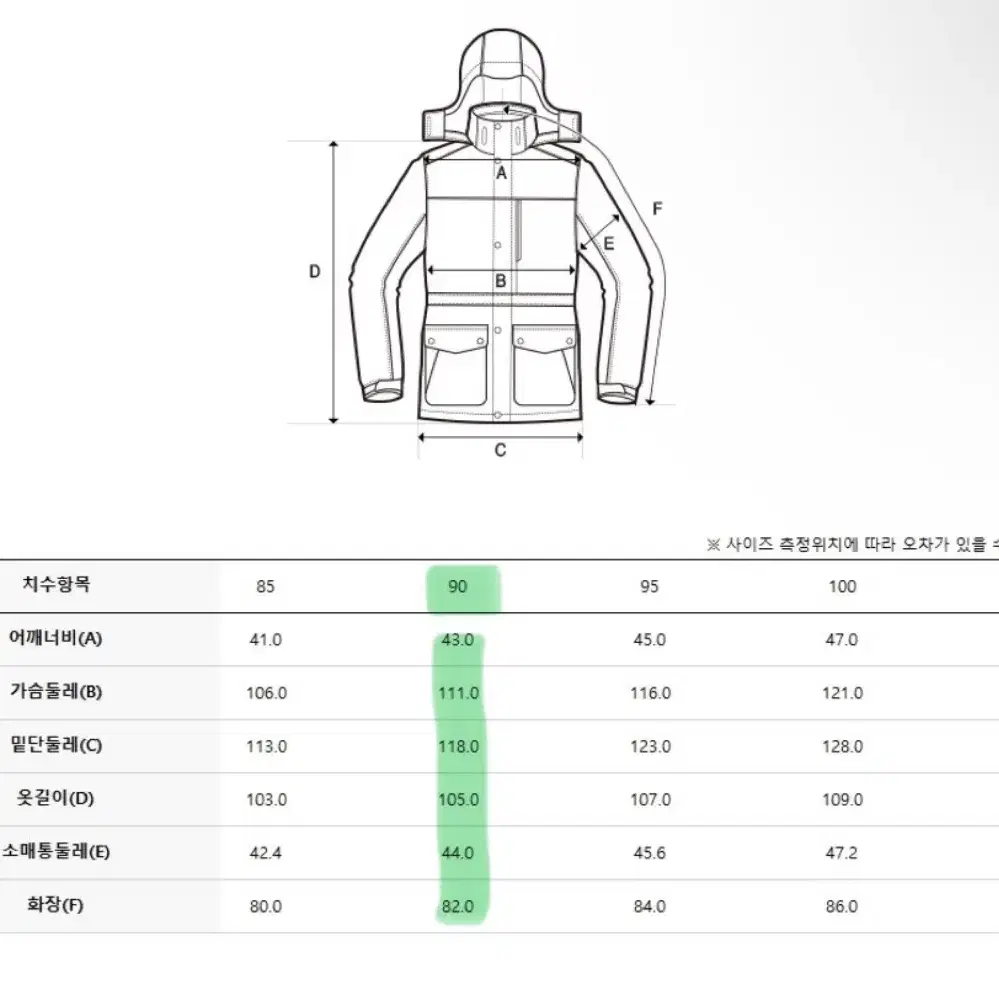 디스커버리 롱패딩 90