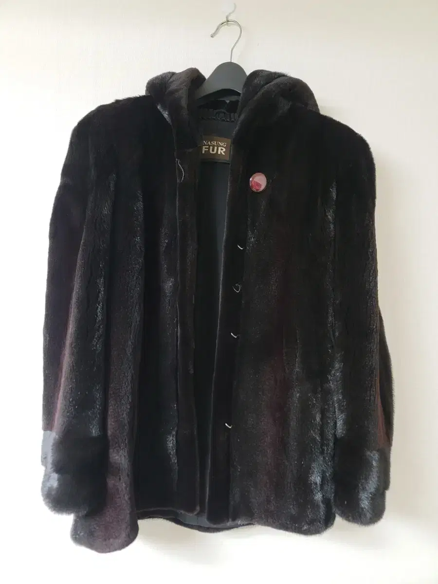 Nasung (Saga) Natural Mink Half Fur Coat Size 66