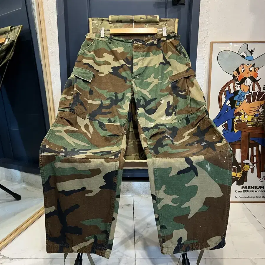 80s WOODLAND CAMO COMBAT 오리지널미군M65팬츠