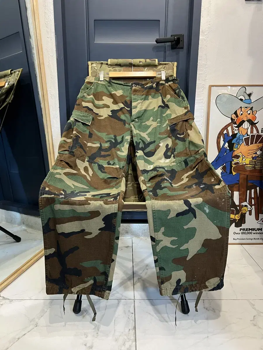 80s WOODLAND CAMO COMBAT 오리지널미군M65팬츠