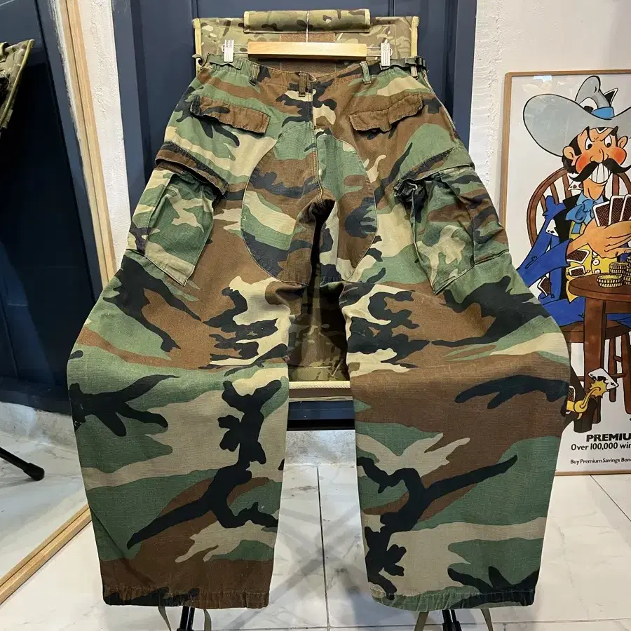 80s WOODLAND CAMO COMBAT 오리지널미군M65팬츠