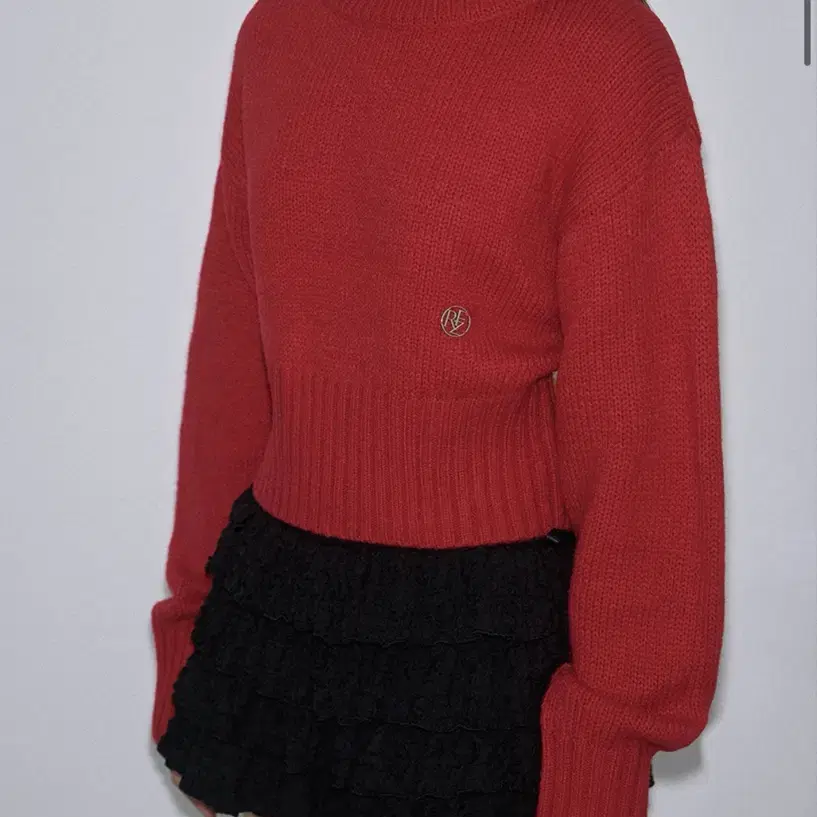 로제프란츠 Basic Crop Knit [Rose Red]