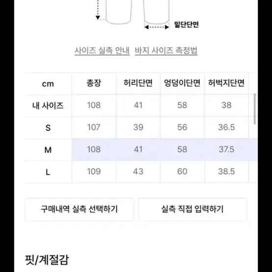 남성 데님 팬츠