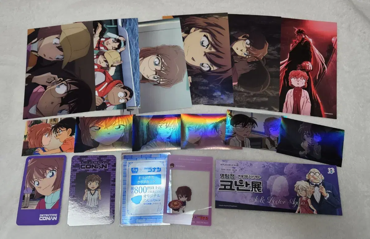 Detective Conan Haibara Eye postcard sticker Sukiya Collaboration photocard Exhibition Ticket Collection