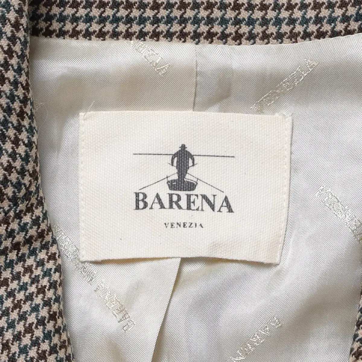 BARENA Houndstooth Pattern Blazer