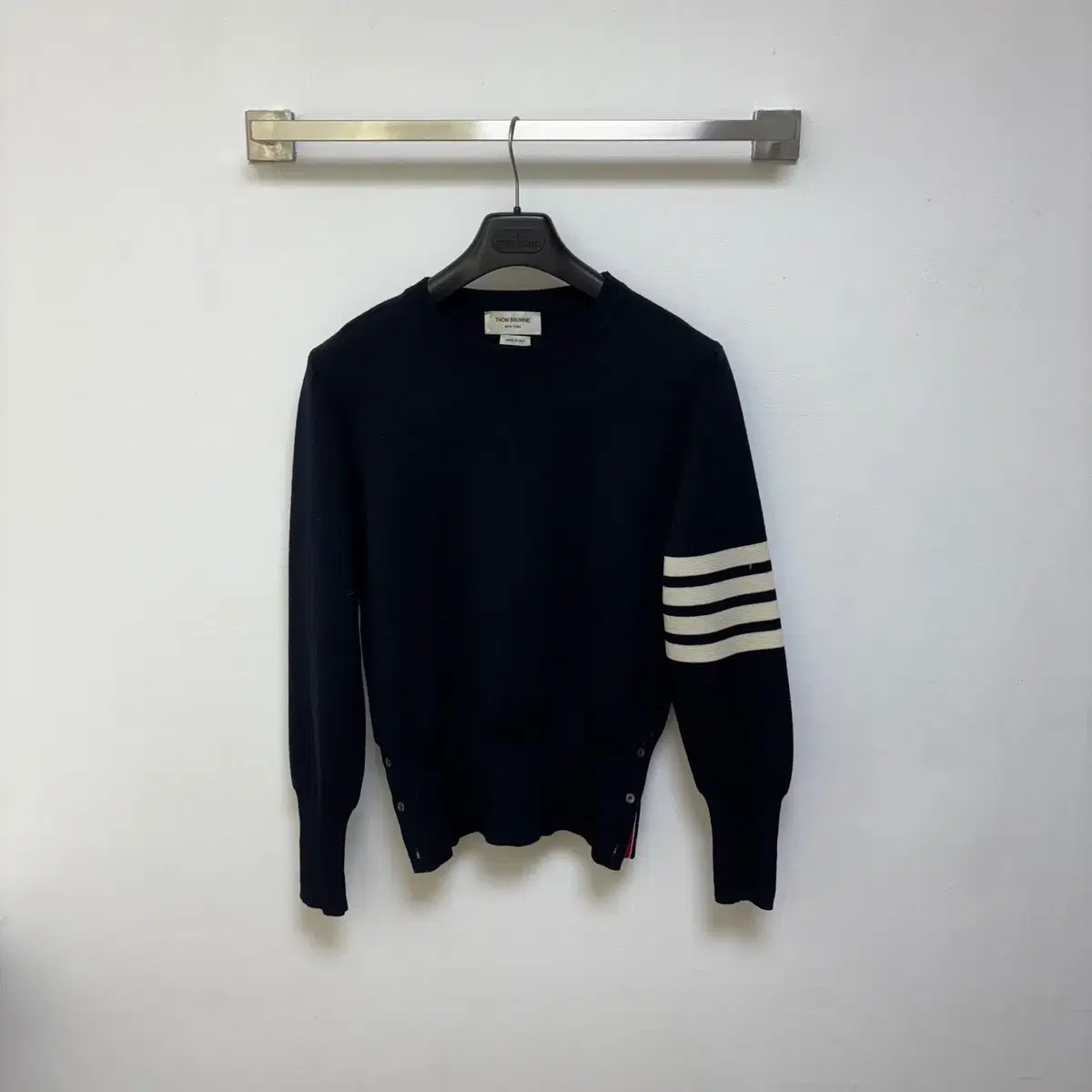 (3)Thom Browne Milano Stitch Navy Keum Knit