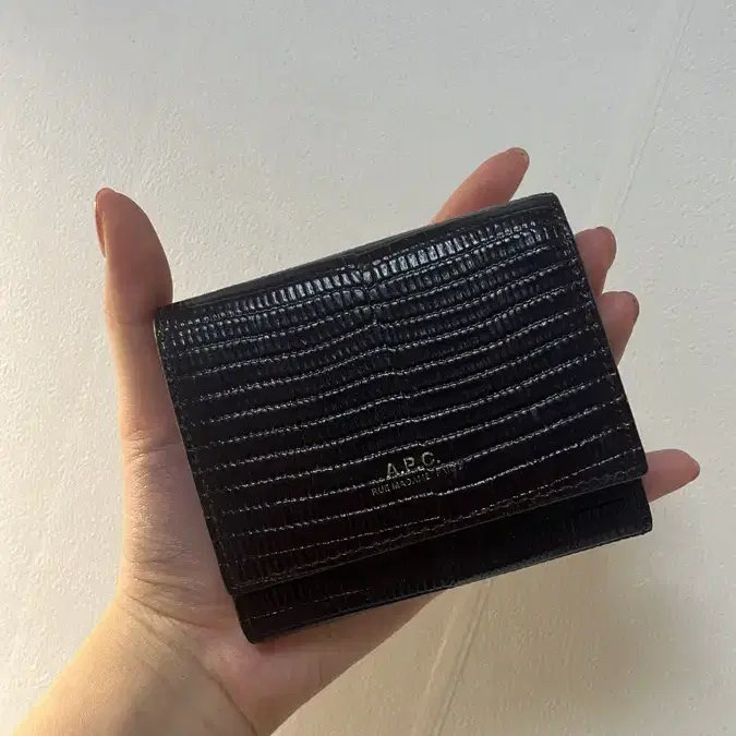 A.P.C CUIR EMBOSSE LIZARD WALLET