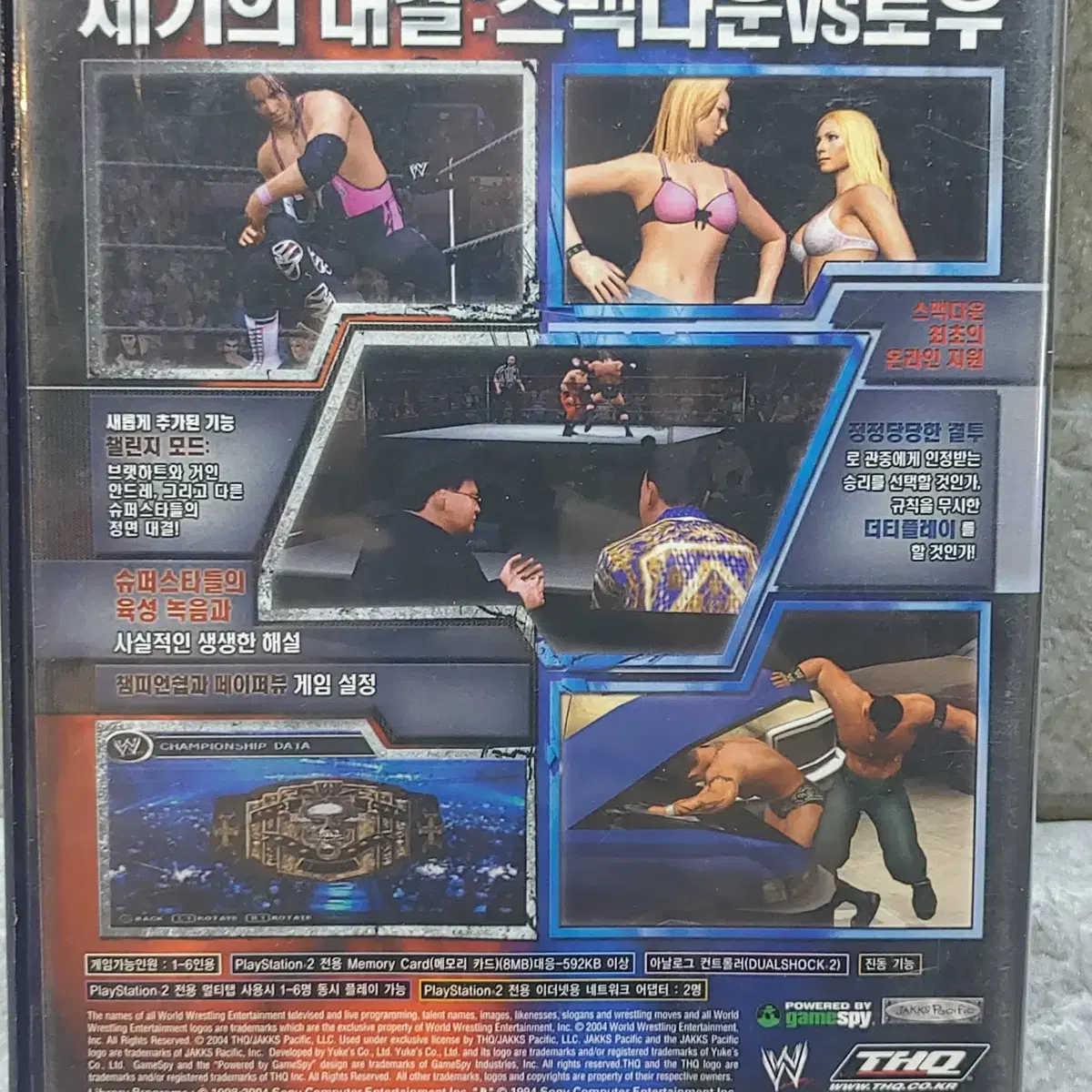 ps2 게임소프트 한국정발  스맥다운 대 로우