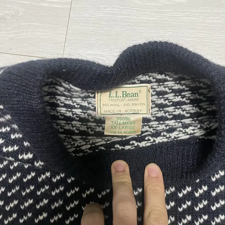 80sl.l bean birdseye sweater xxl 엘엘빈버드아이