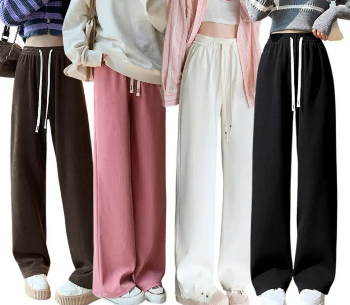 New Products (Discounts by Quantity) 1+1 Women's Brushed/Regular Conduroy Banding Straight Pants