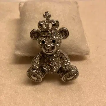스와로브스키 테디베어 브로치