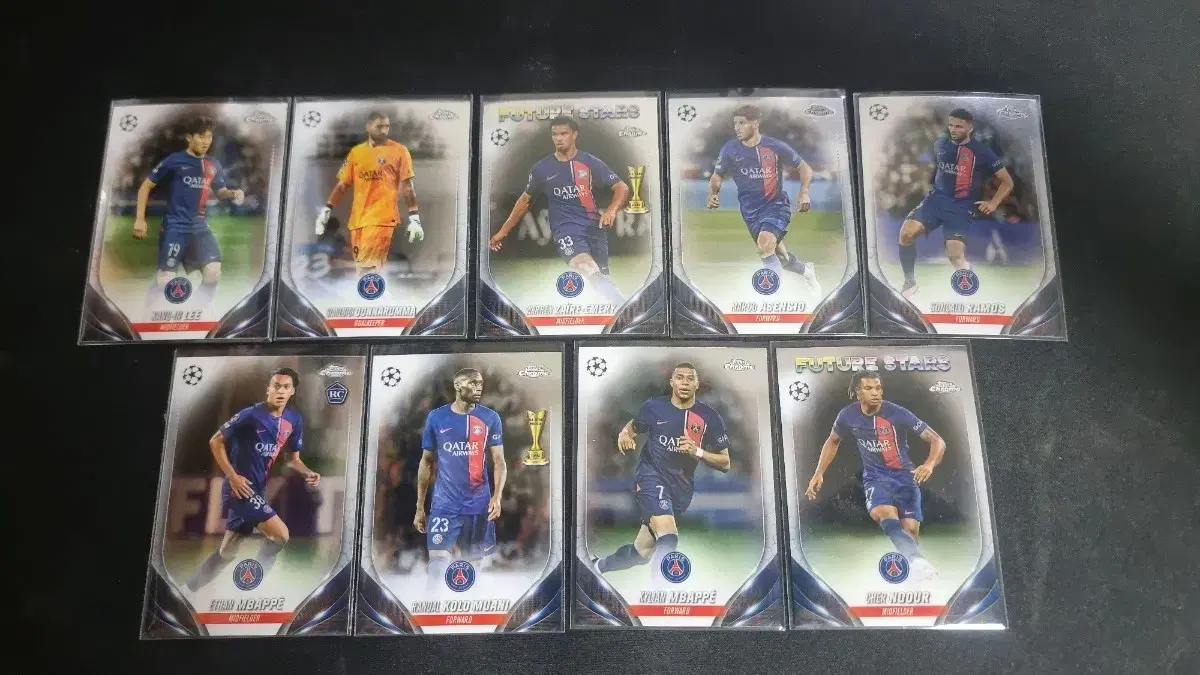 Topscor 2023/24 PSG Paris Saint-Germain Lee Kang In-Baek Base Card Lot of 9