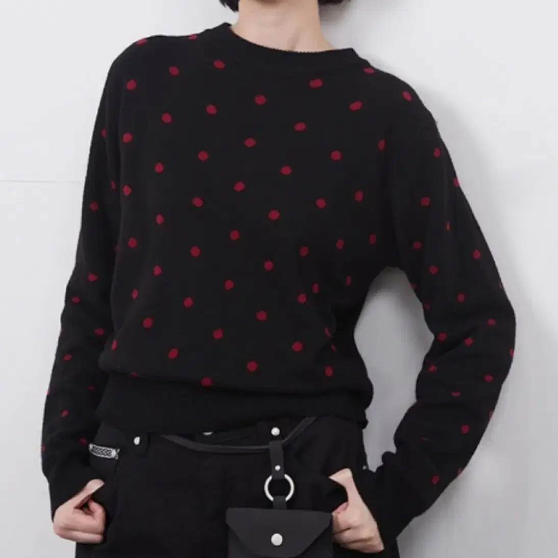 오헤시오 cashmere dot knit 도트 니트