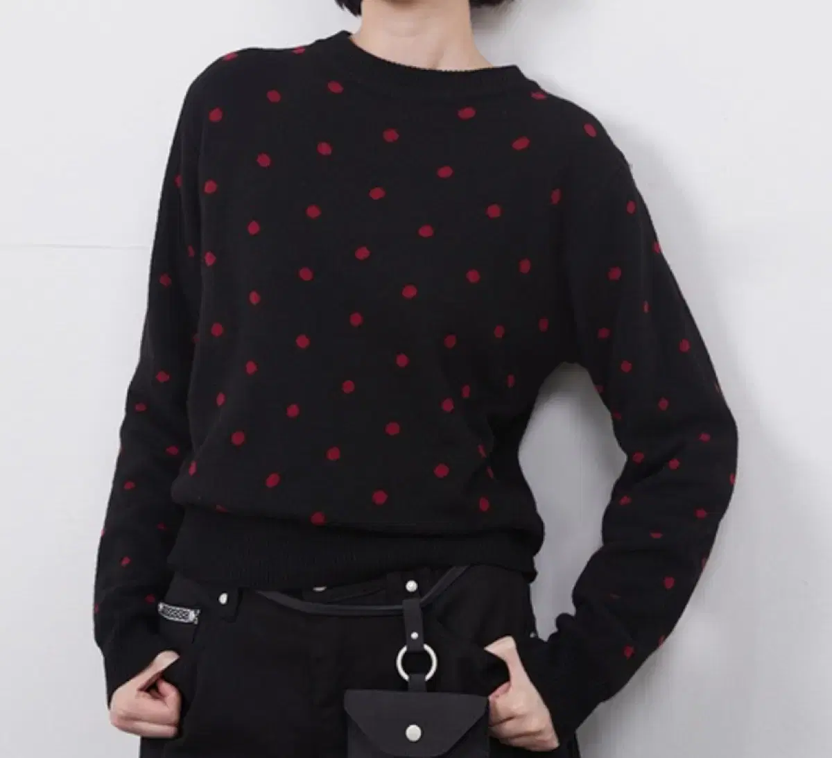 오헤시오 cashmere dot knit 도트 니트