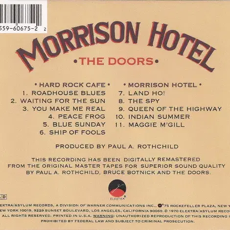 The Doors - Morrison Hotel (CD)미국반88 NM-