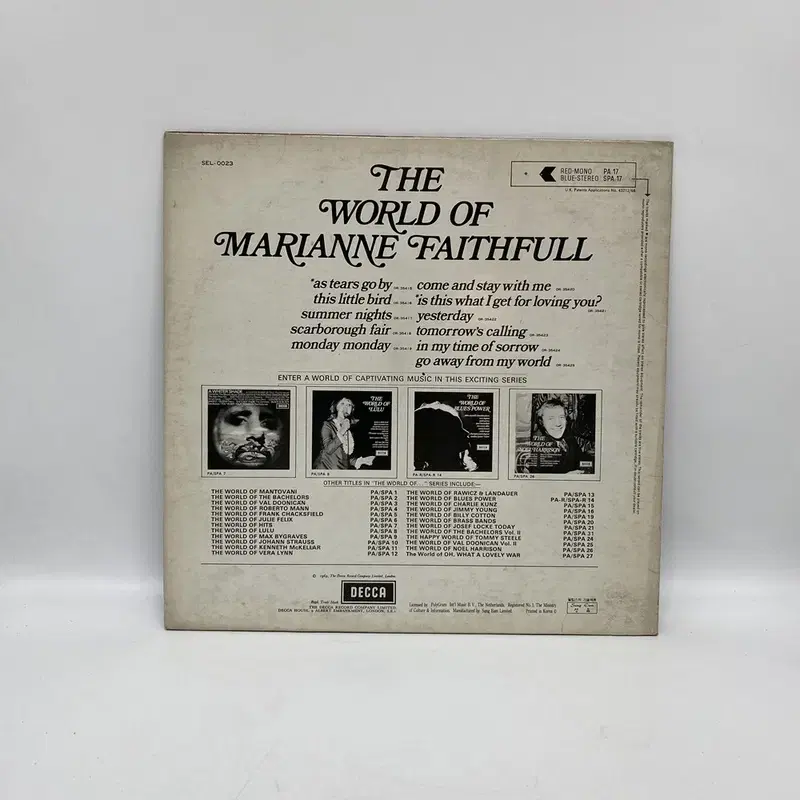 MARIANNE FAITHFULL LP / AA7102