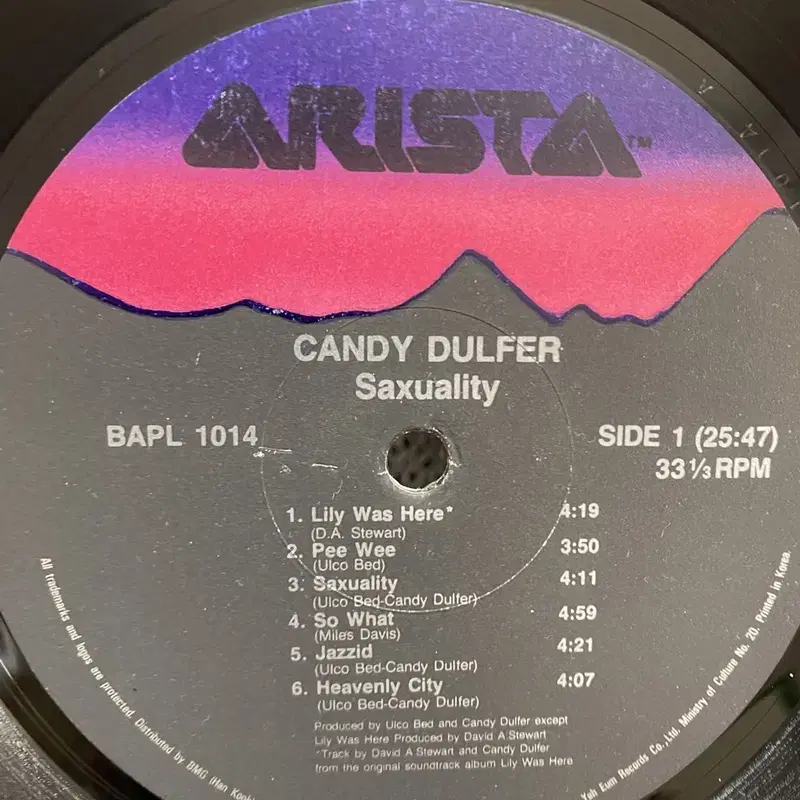 CANDY DULFER LP / AA7123