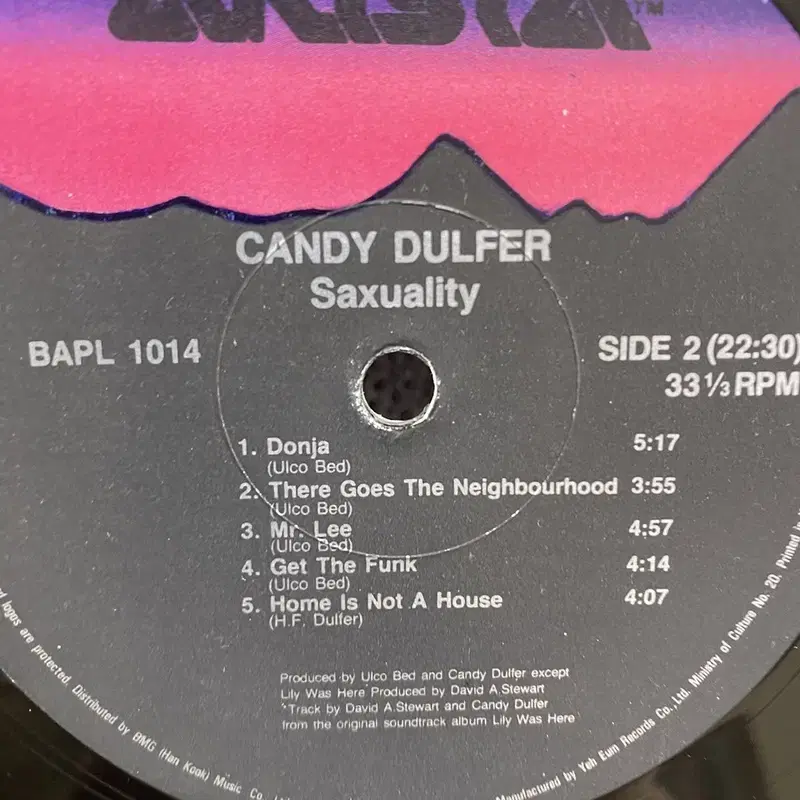 CANDY DULFER LP / AA7123