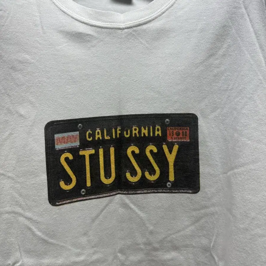 [XL]stussy 스투시 캘리포니아 반팔 티셔츠 (화이트)