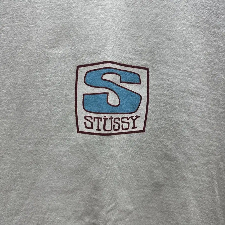 [XL]스투시 화이트 긴팔 티셔츠 (Stussy long sleeve)