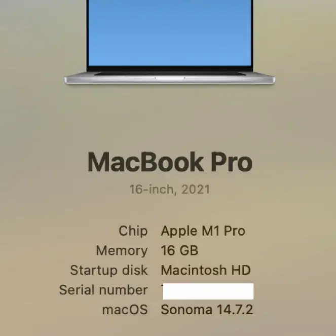 맥북프로 16인치 2021 M1 Pro 16GB / 1TB 판매합니다