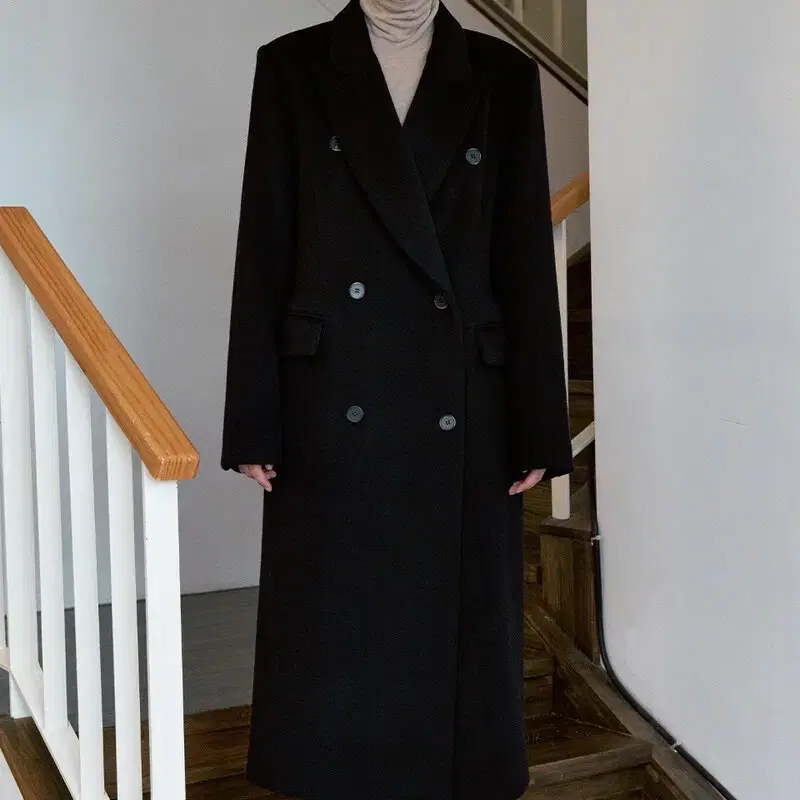 시눈 DOUBLE BREASTED LONG COAT