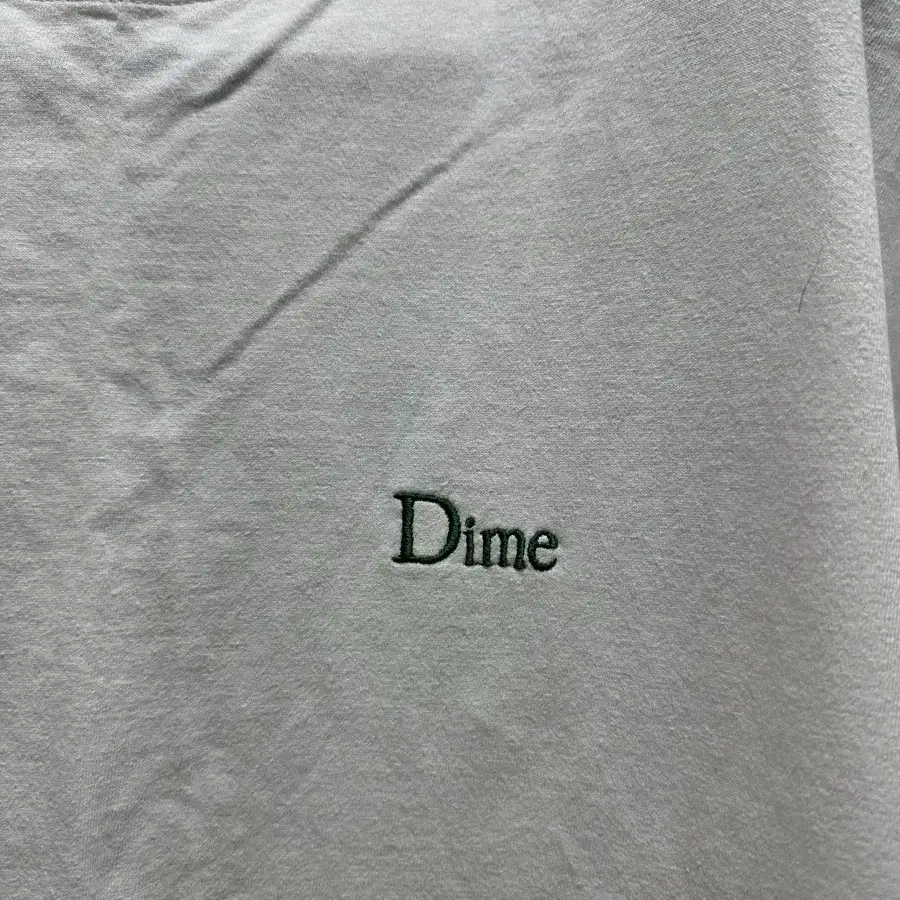 [XL]Dime 다임 그린 자수 로고 반팔 티셔츠 (화이트)