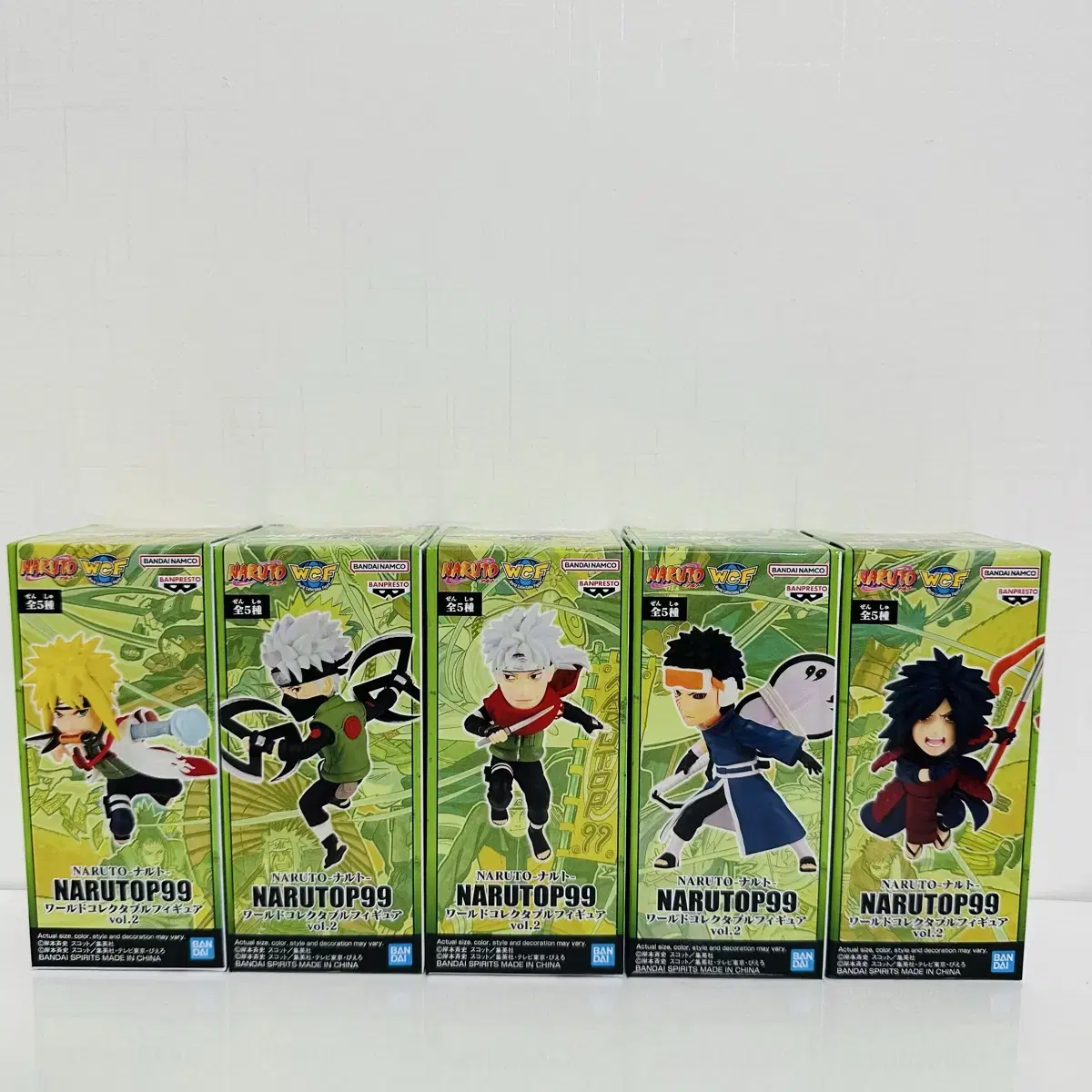 (Unsealed) Naruto NARUTOP99 Wall Call 5pcs Set Figures vol.2