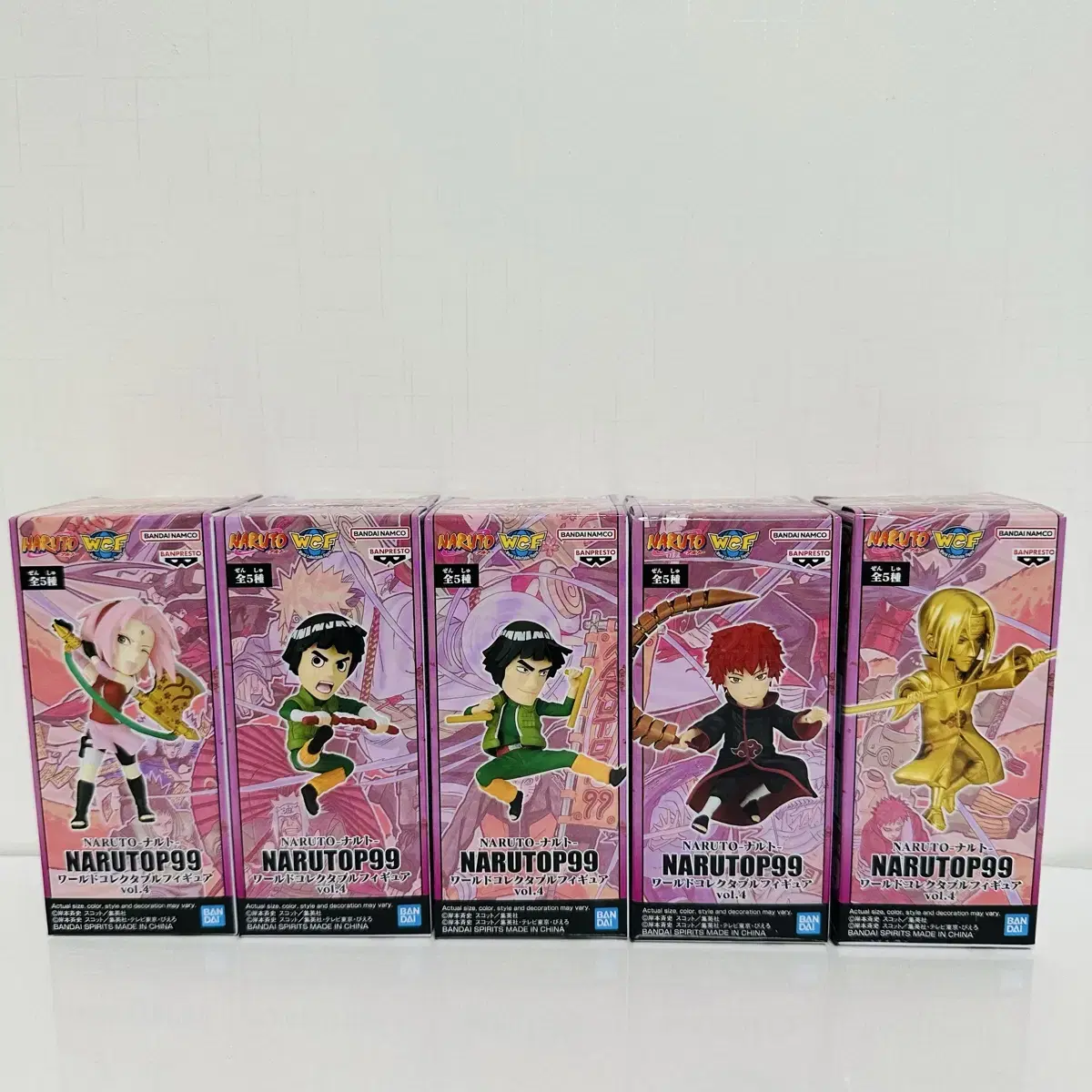 (Unsealed) Naruto NARUTOP99 Wall Call 5pcs Set Figures vol.4