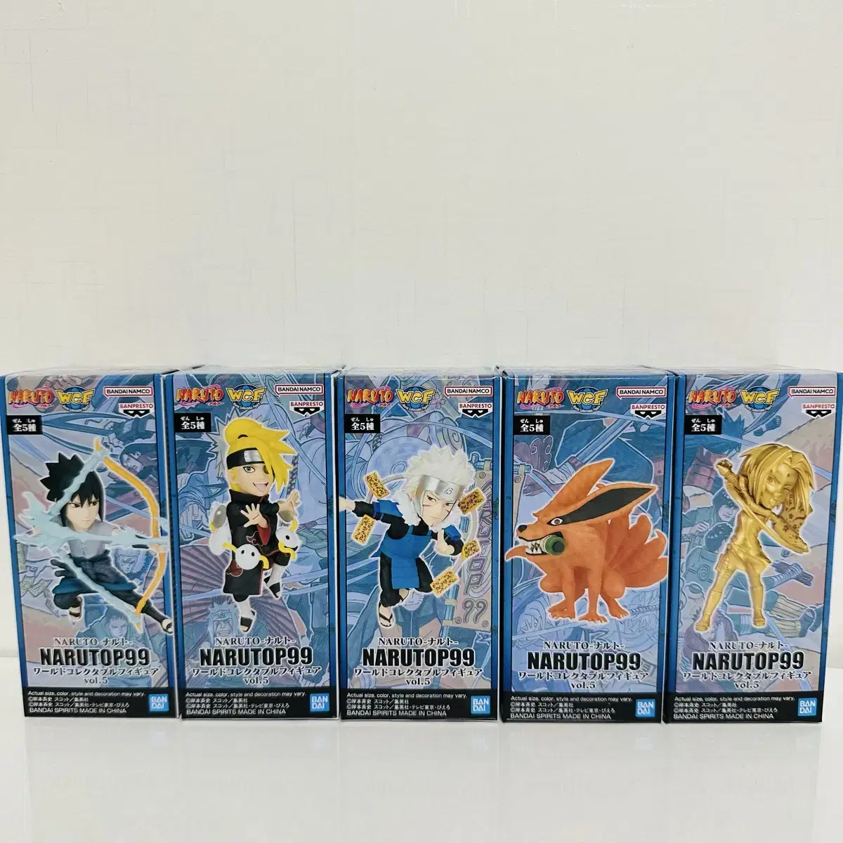 (Unsealed) Naruto NARUTOP99 Wall Call 5pcs Set Figures vol.5