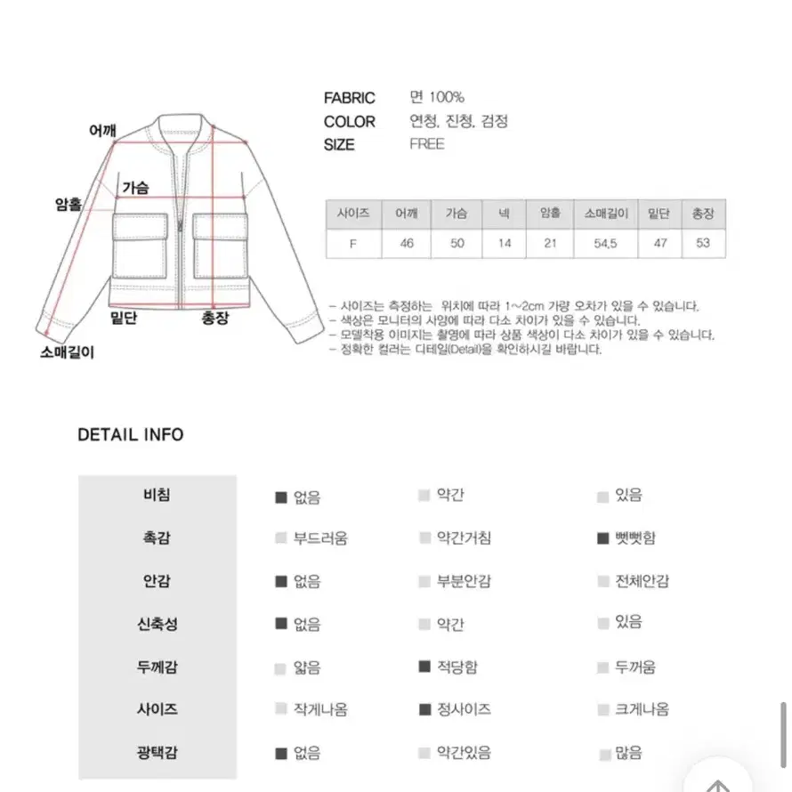 에이블리 오영 데님 흑청 크롭 자켓 청자켓